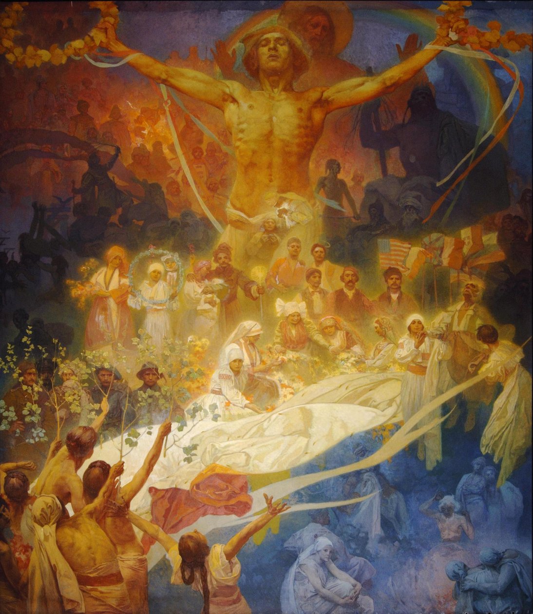 Slavernas apoteos. Slaver för mänskligheten, 1926 av Alphonse Mucha
