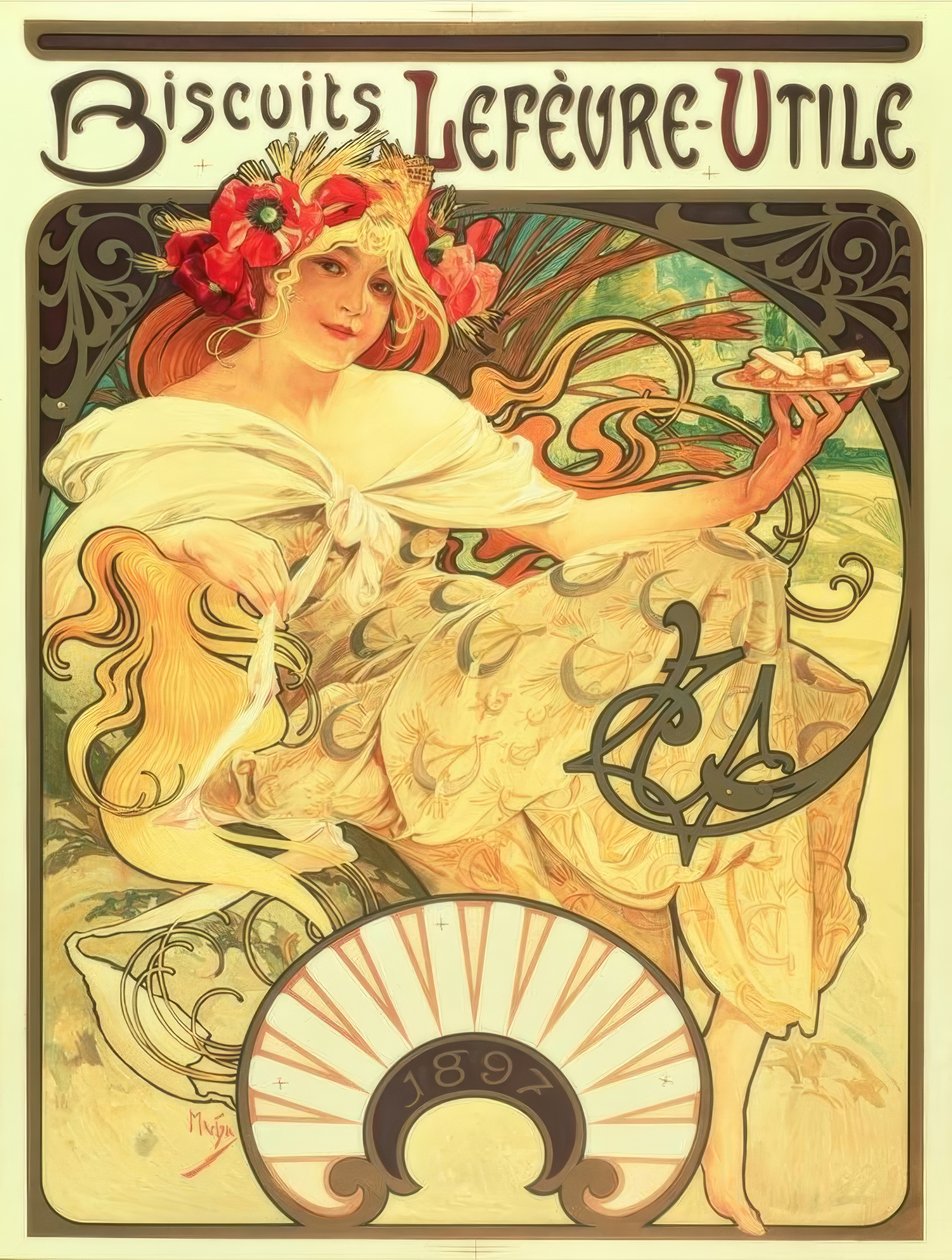 Lefèvre-Utile cookies av Alphonse Mucha