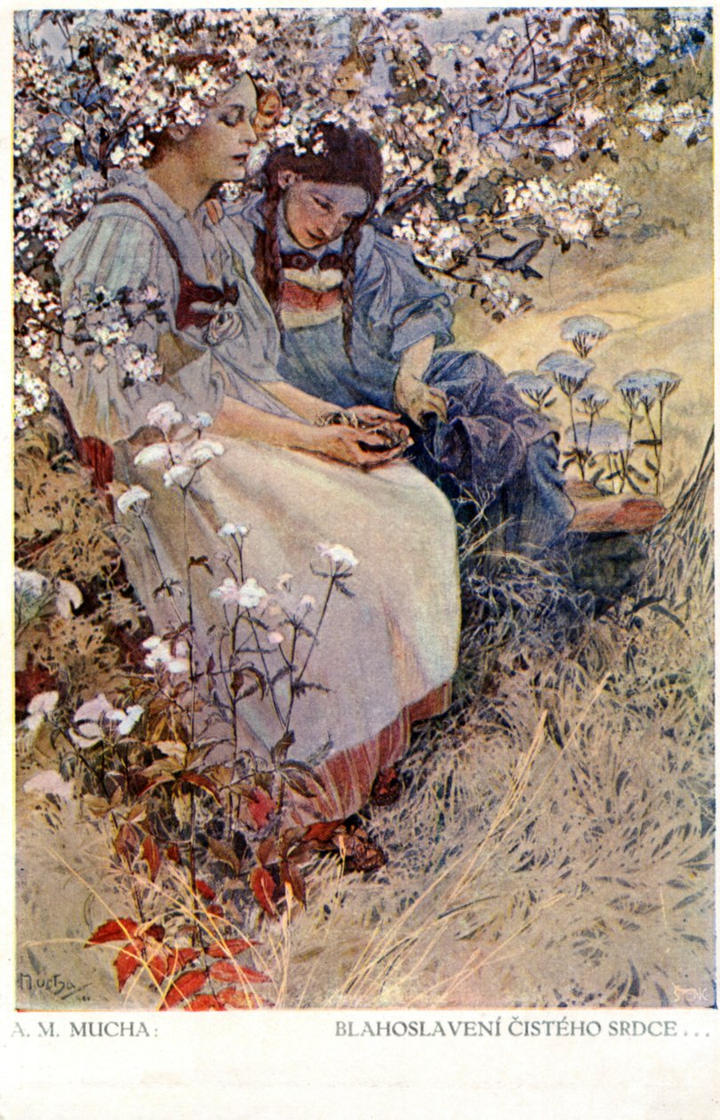 "Välsignade är de rena i hjärtat för de skall se Gud", 1906 av Alphonse Mucha