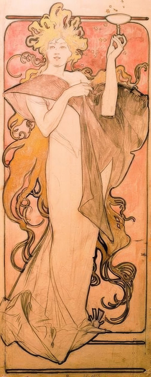 Champagne Ruinart av Alphonse Mucha