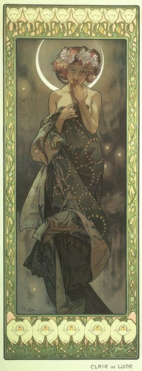 Månsken av Alphonse Mucha