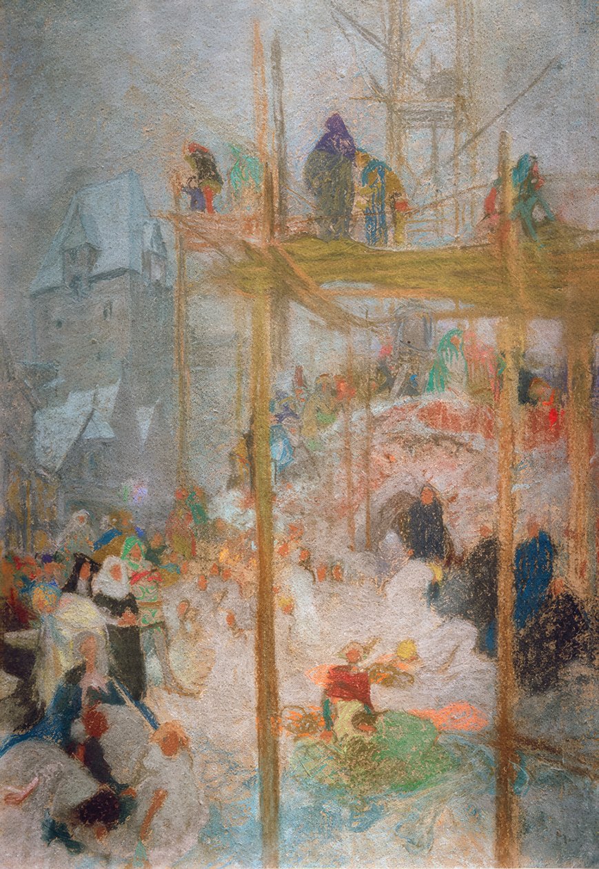 Johann Militsch von Kremsier / Study for Triptych v. A. Mucha av Alphonse Mucha