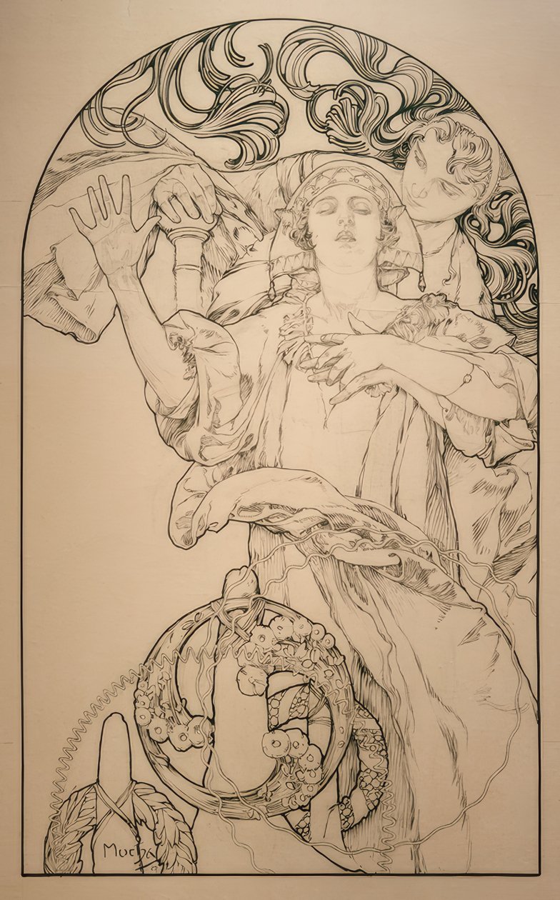Bio med Wurlitzer-orgel av Alphonse Mucha