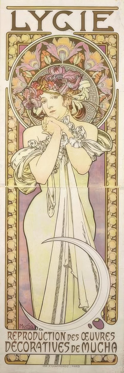 Lygie - Reproduktion av dekorativa verk av Mucha av Alphonse Mucha