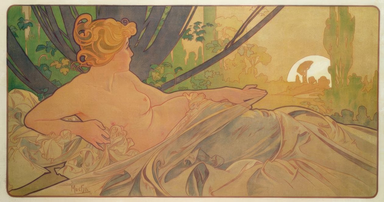 Gryning av Alphonse Mucha