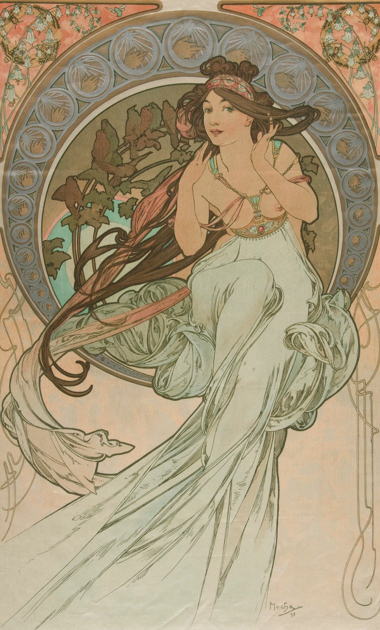 Musik från konsten, 1898 av Alphonse Mucha