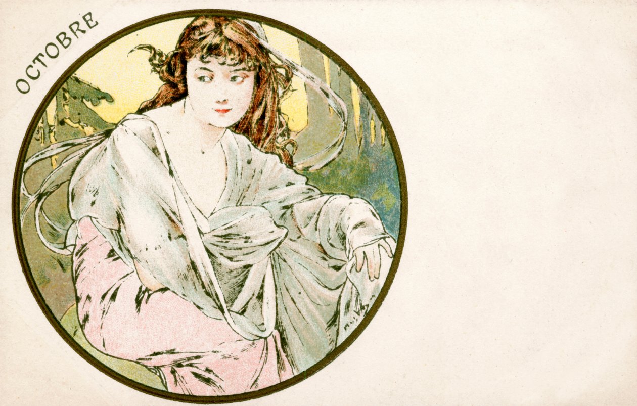 "Oktober", 1900 av Alphonse Mucha