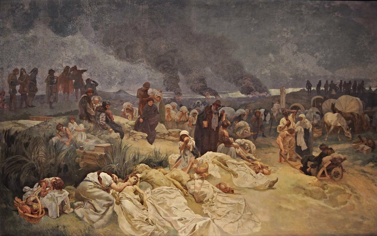 Petr Chelcicky på Vodnany Cykeln The Slav Epic av Alphonse Mucha