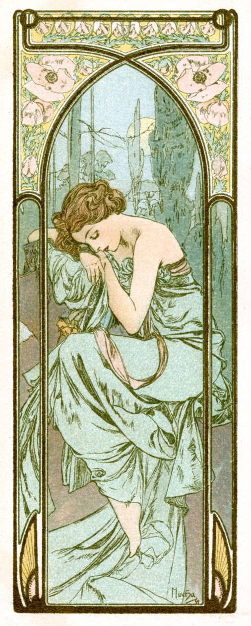 "Nattens vila", 1899 av Alphonse Mucha