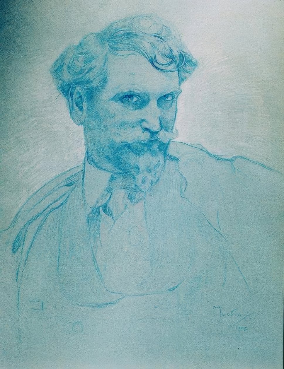 Självporträtt av Alphonse Mucha