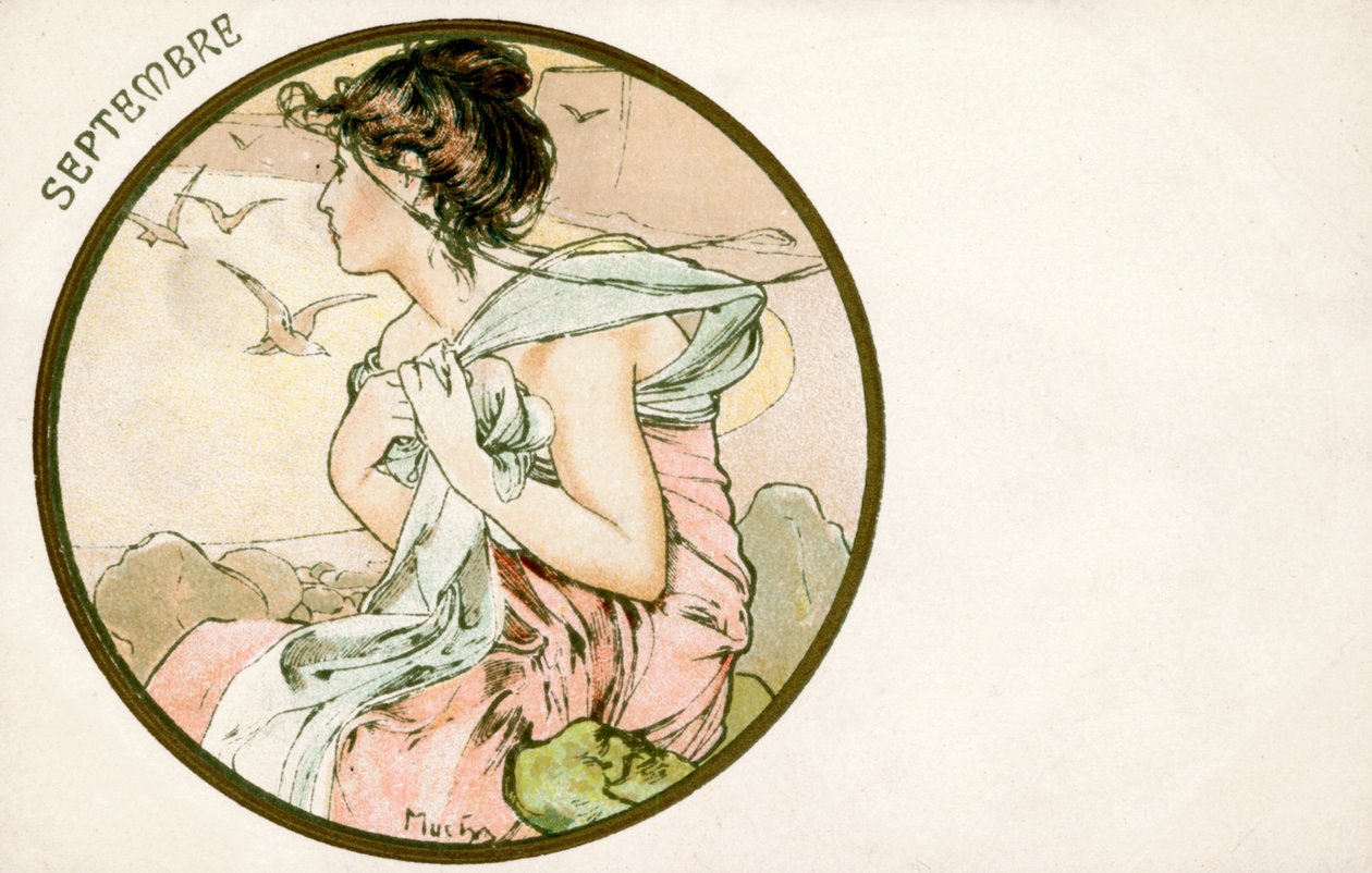 "September", 1900 av Alphonse Mucha