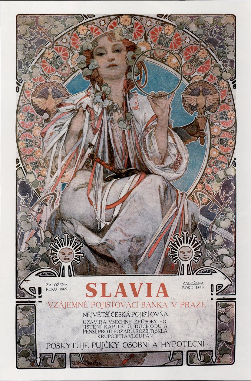 Slavia affisch, 1907 av Alphonse Mucha