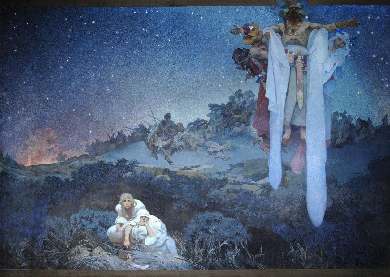 Slaver i deras ursprungliga hemland, 1911 av Alphonse Mucha