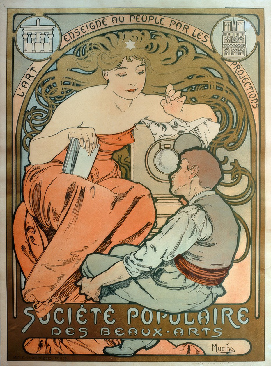 Popular Society of Fine Arts / Konst lärde ut till folket av Alphonse Mucha