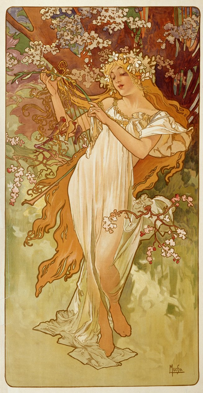 Våren 1896. av Alphonse Mucha