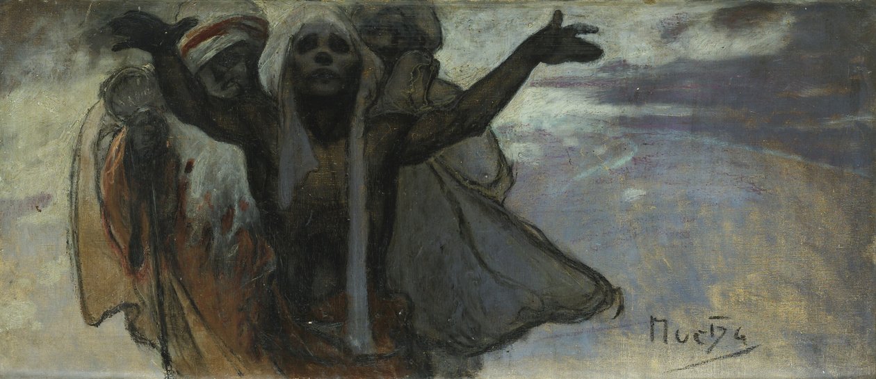 Studera för det slaviska epos av Alphonse Mucha