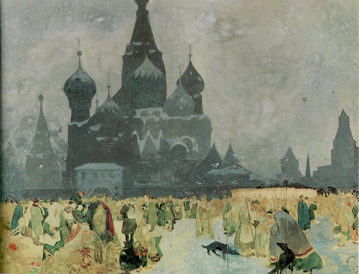 The Emancipation of the Russian Serfs Study för The Slav Epic, 1914 av Alphonse Mucha