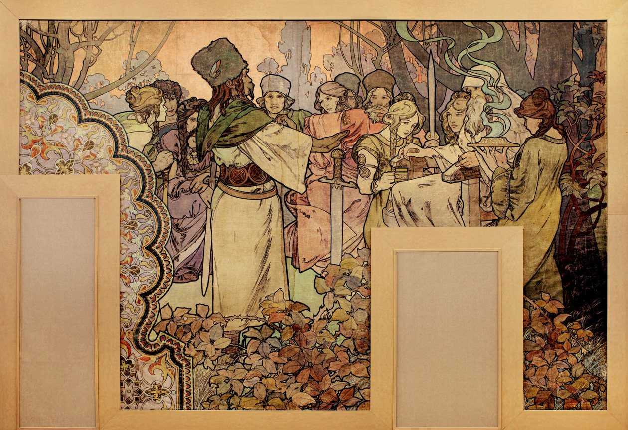 Väggmålning för Exposition Universelle 1900, 1899-1900 av Alphonse Mucha