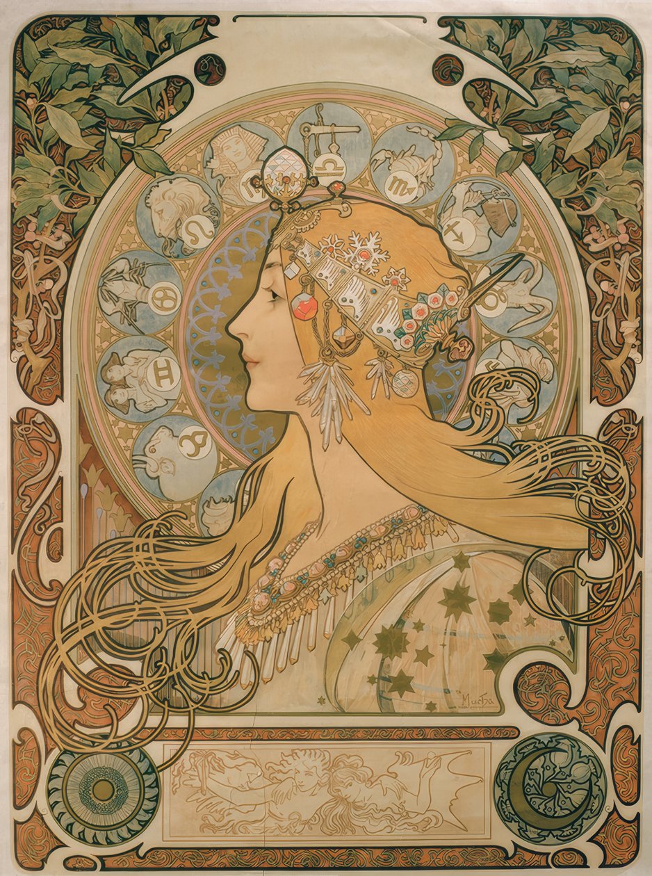 Zodiaken av Alphonse Mucha
