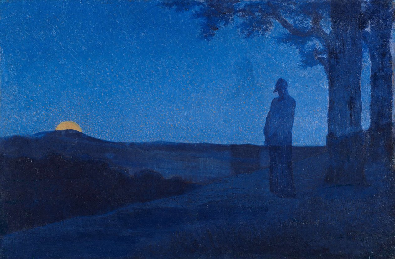 Kristi ensamhet av Osbert, Alphonse (1857-1939). Olja på trä, storlek: 37,5x56 av Alphonse Osbert