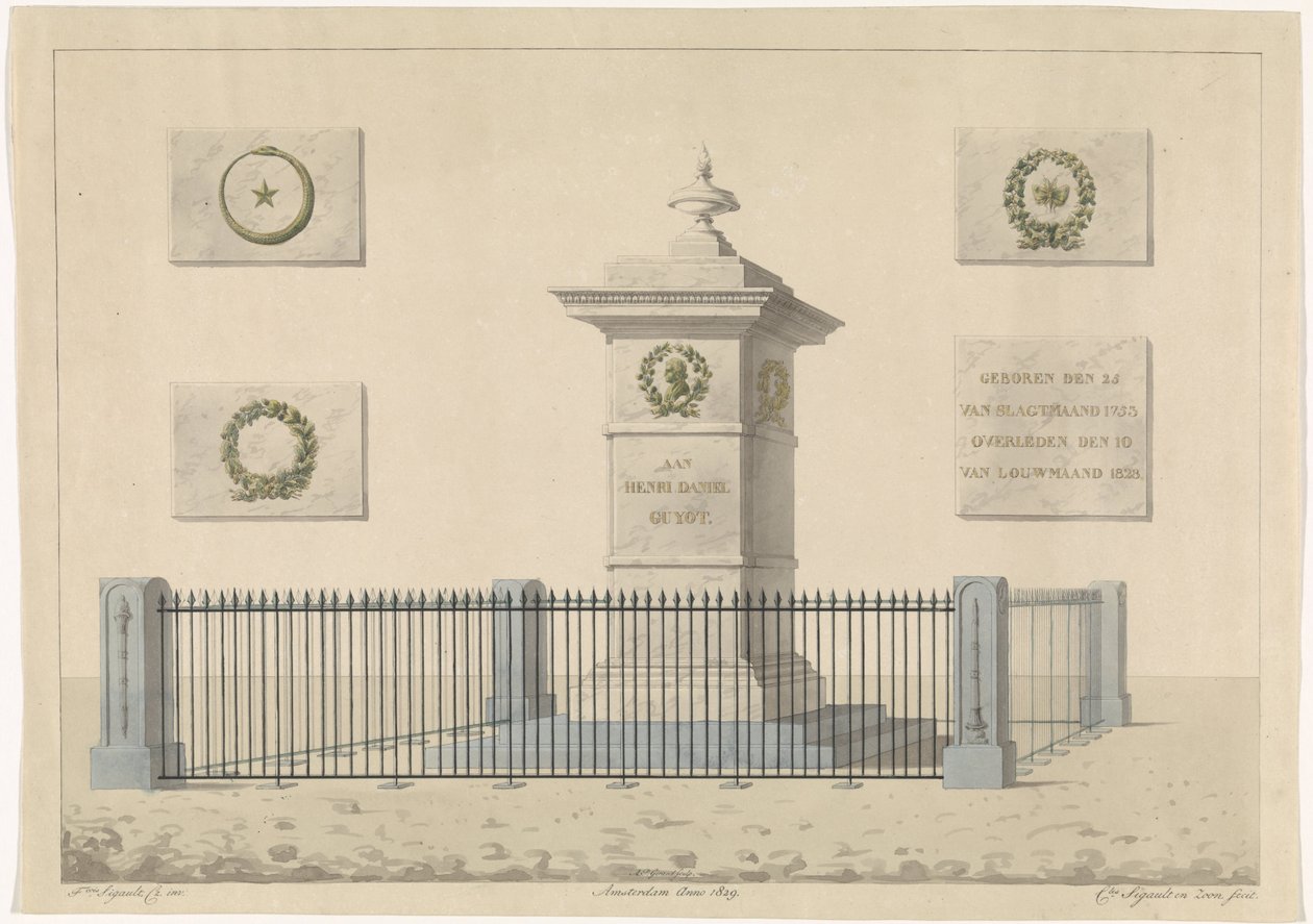 Monument till Henri Daniel Guyot av Alphonse Pierre Giraud