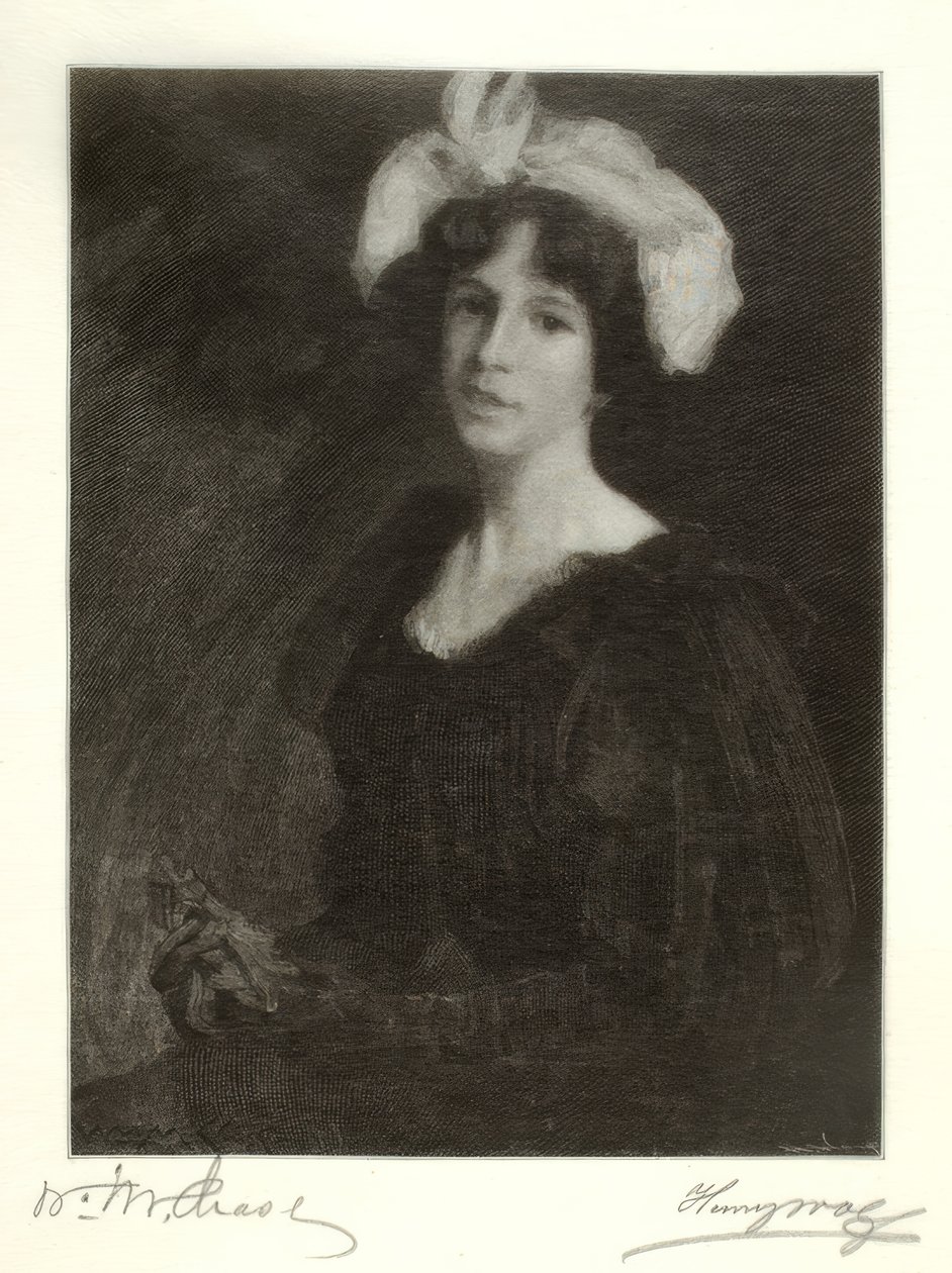 Porträtt av Mrs. C av Alsace Henry Wolf