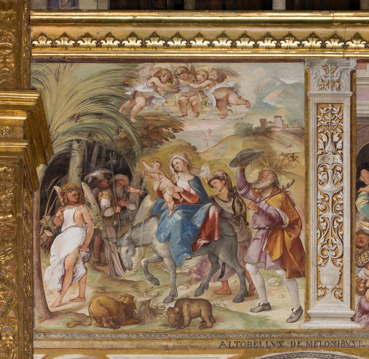 Presbytery, Seventh North Span, Flight to Egypt, Altobello Melon av Altobello Melone