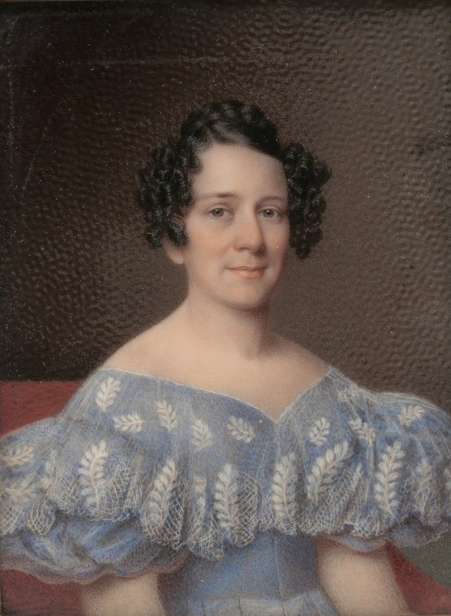 Porträtt av en dam, ca. 1835. av Alvan Clark