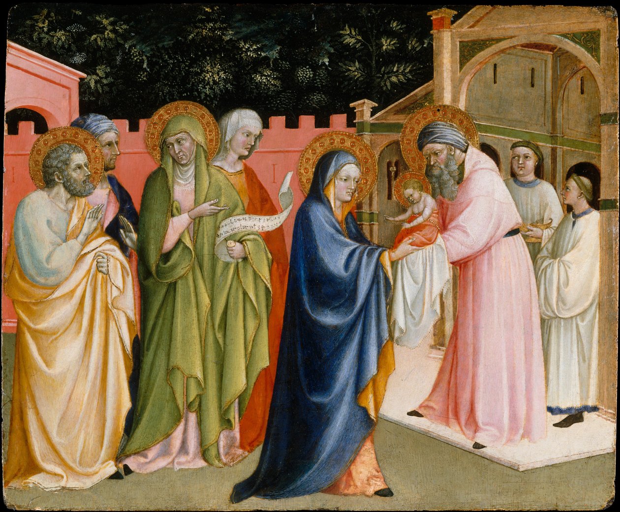 Presentationen i templet, troligen ca. 1430. av Alvaro Pirez
