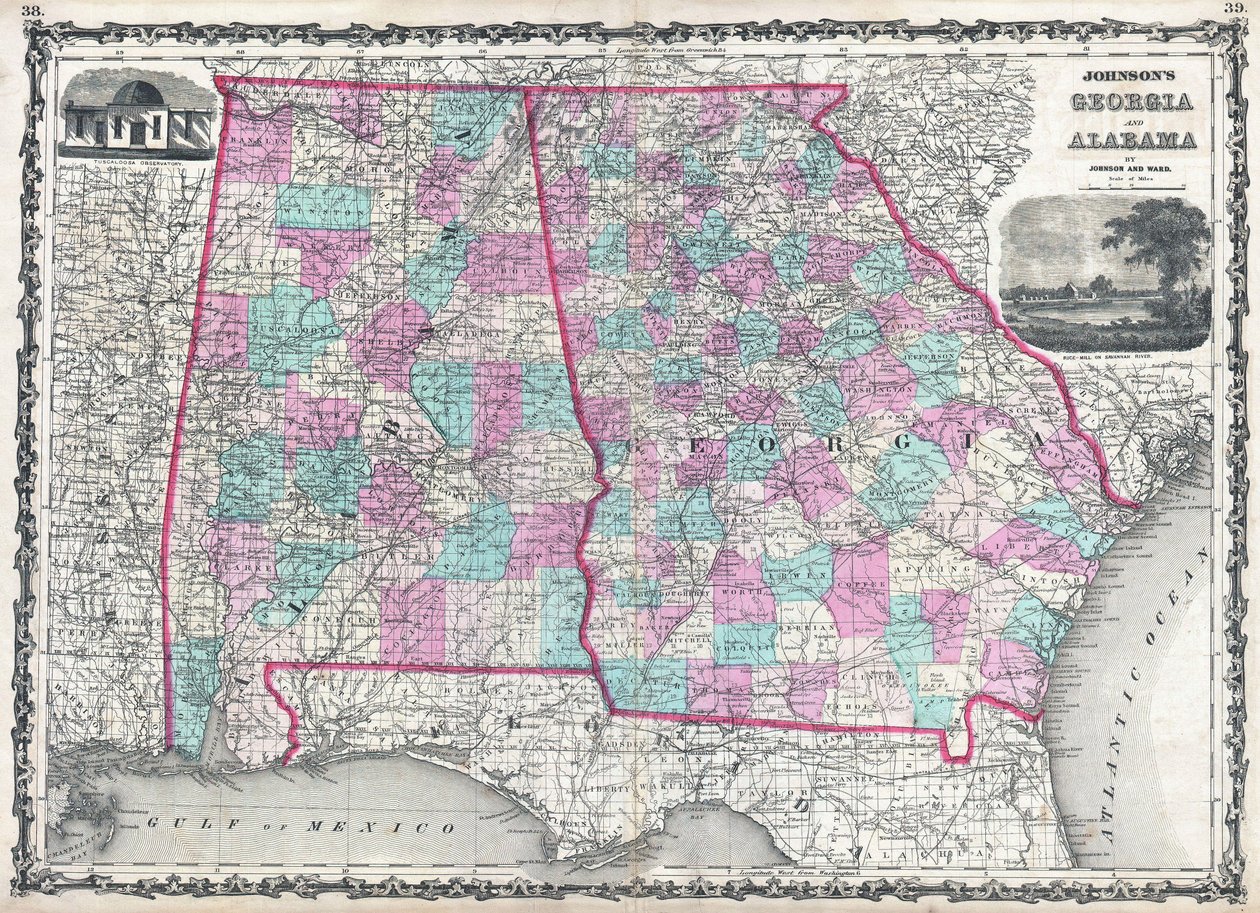 Johnsons Georgia och Alabama av Alvin Jewett Johnson