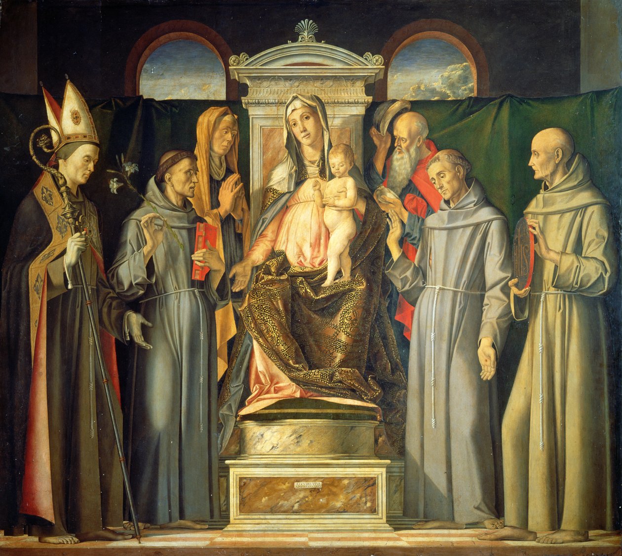 Madonna med tron, 1480 av Alvise Vivarini