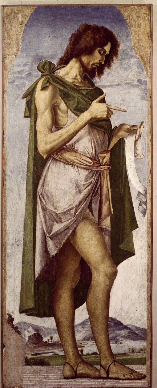 San Giovanni Battista, ca 1480 (olja ombord) av Alvise Vivarini