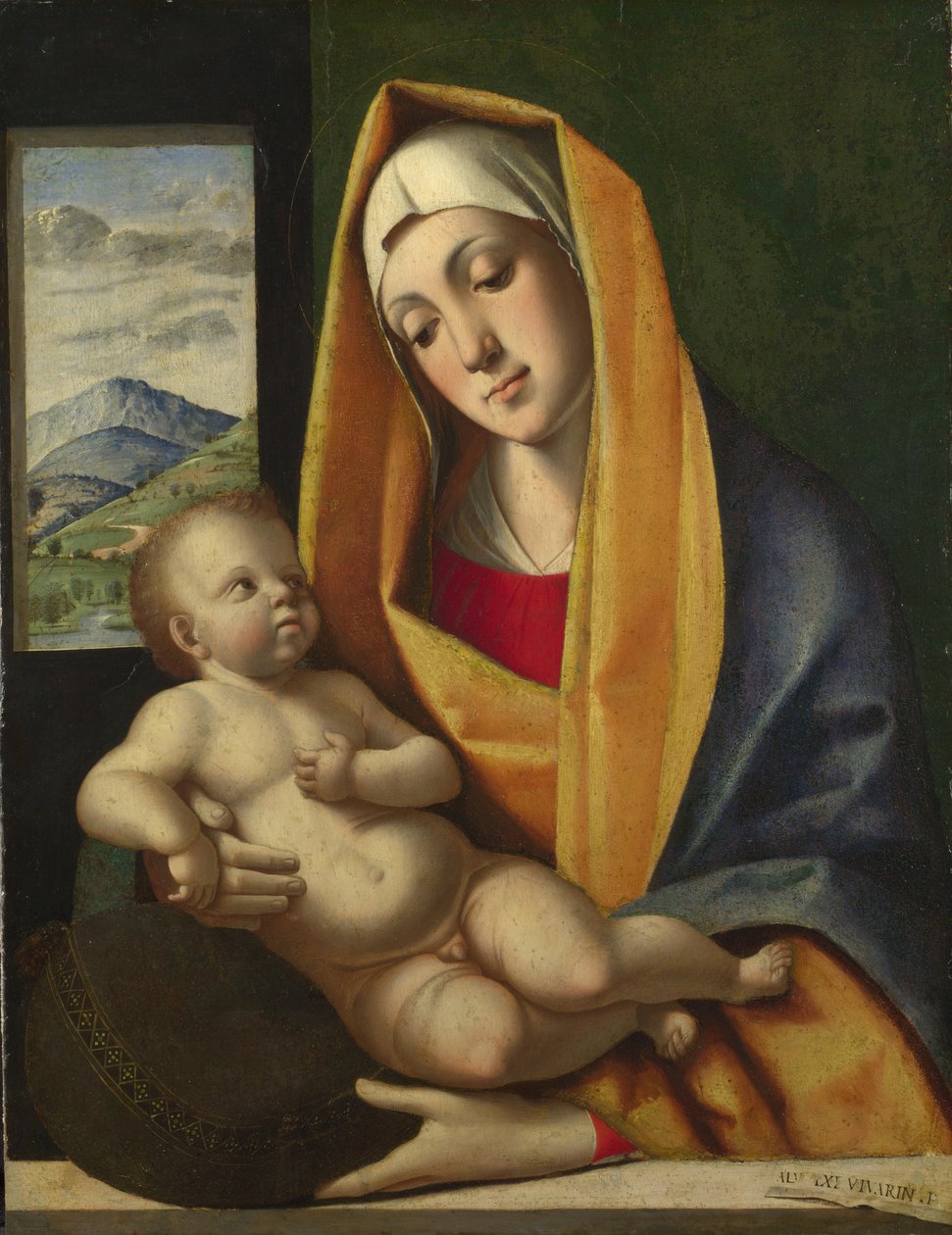 Jungfrun och barnet, ca 1483 av Alvise Vivarini