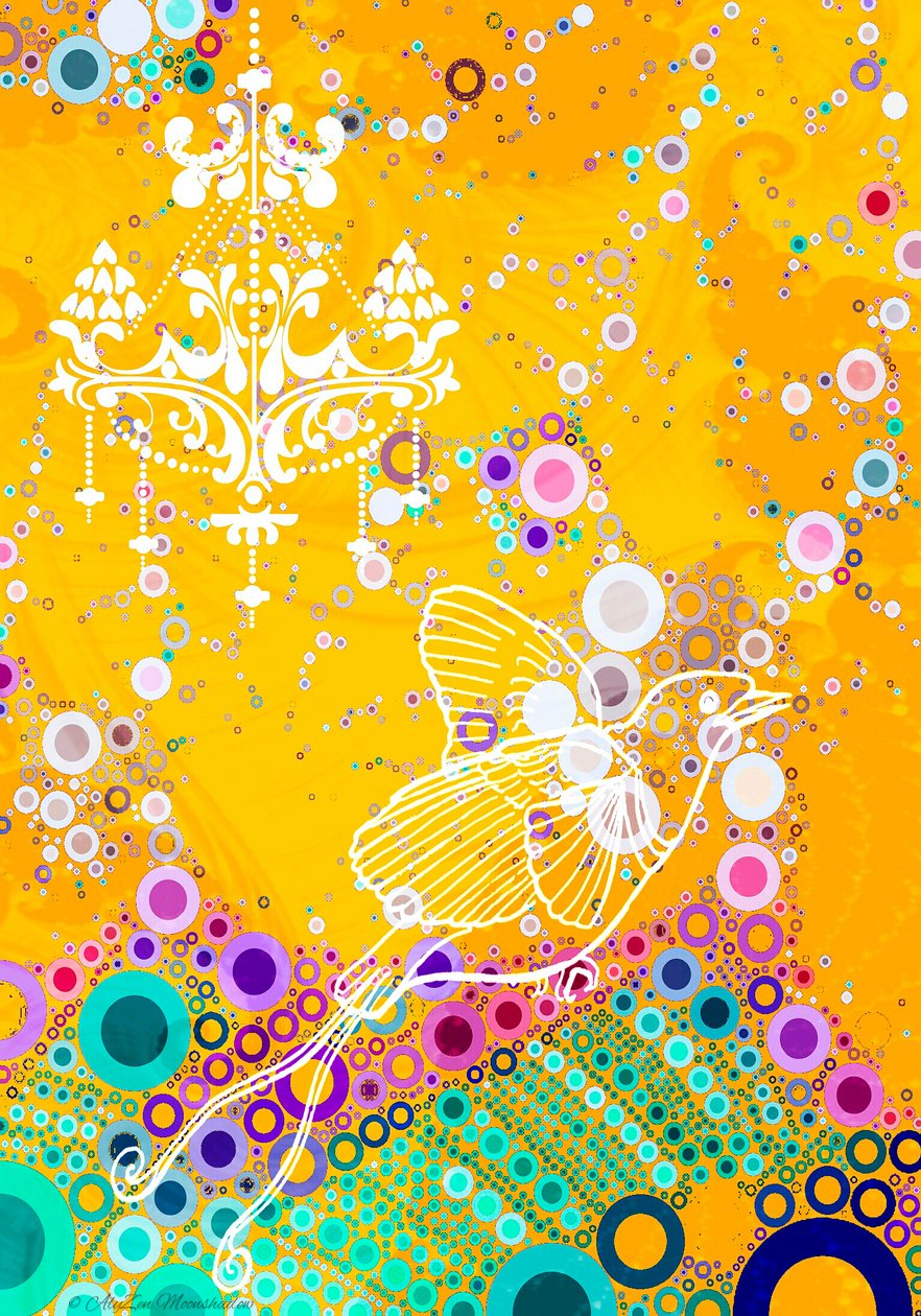 Classy Bird, 2014, (digital mixed media phoneography) av AlyZen Moonshadow