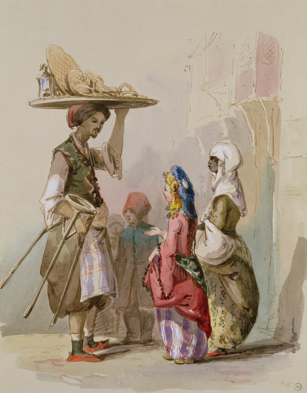 En kruksäljare, ca 1855 av Amadeo Preziosi