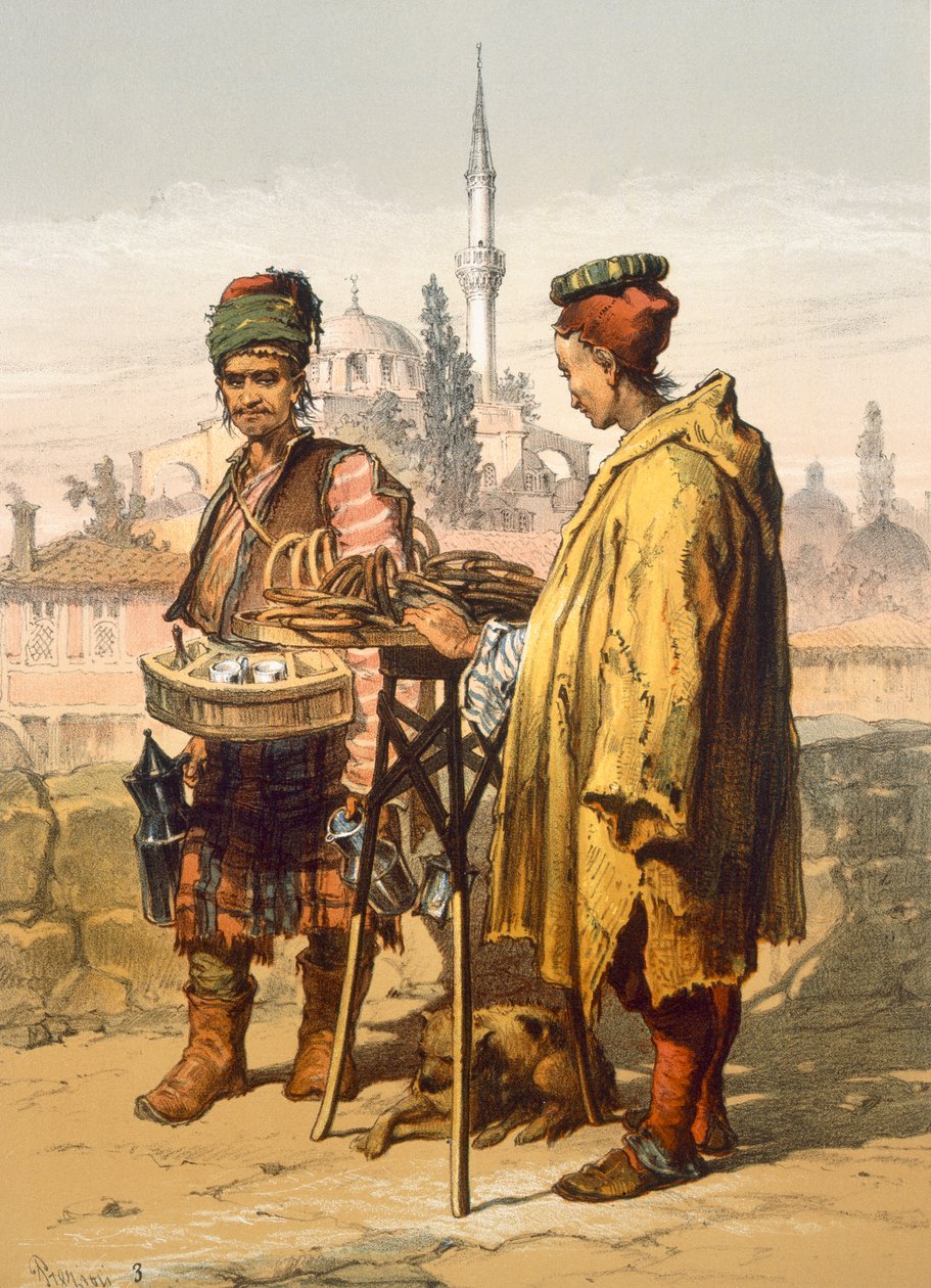 Ambulant Snack Sellers, 1865 av Amadeo Preziosi