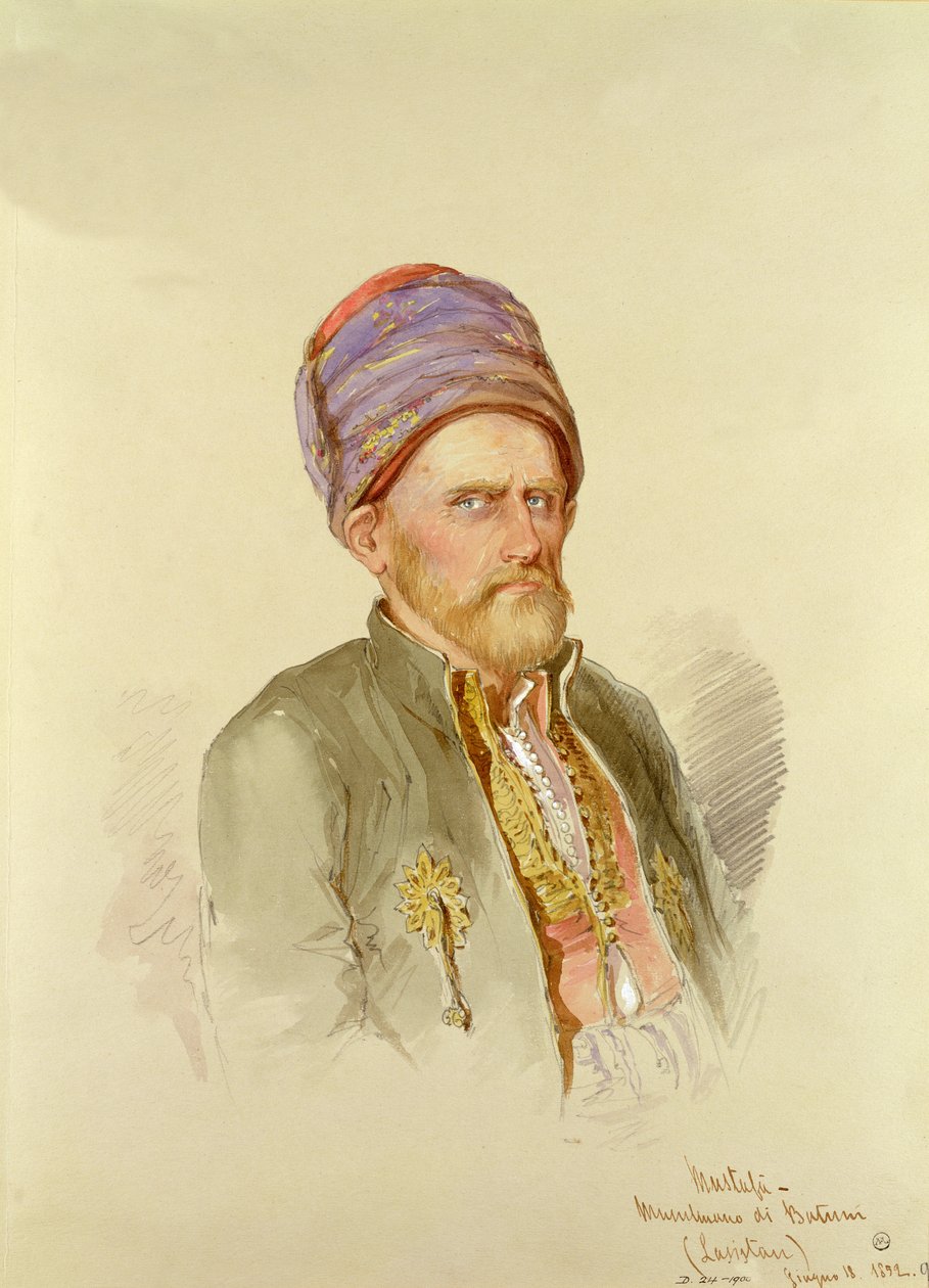Mustapha - muslim från Batum, ca 1852 av Amadeo Preziosi