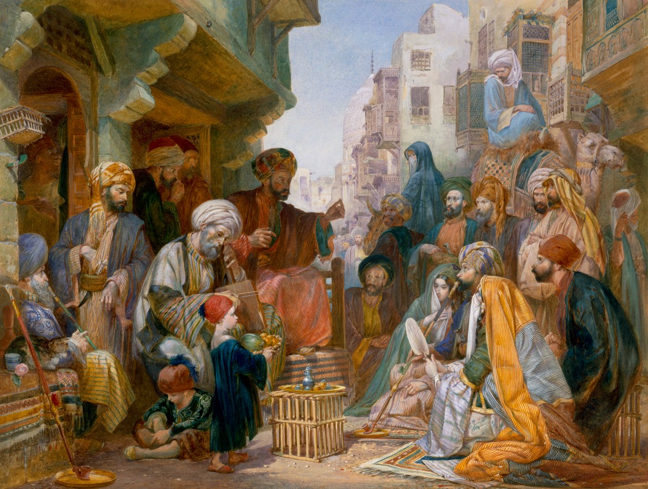 Turkish Street Scene swed av Amadeo Preziosi