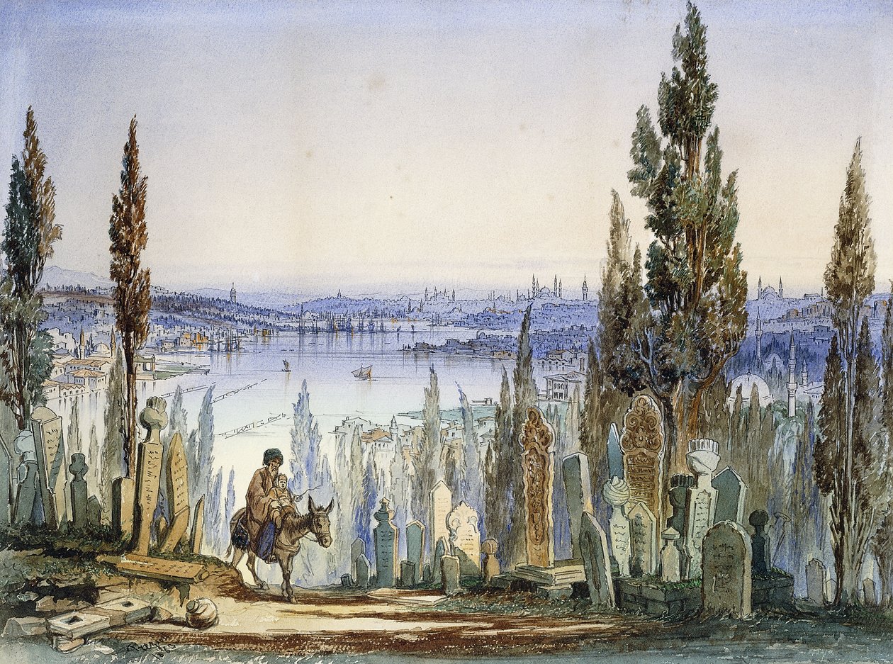 Konstantinopel från Eyub, av Amadeo Preziosi