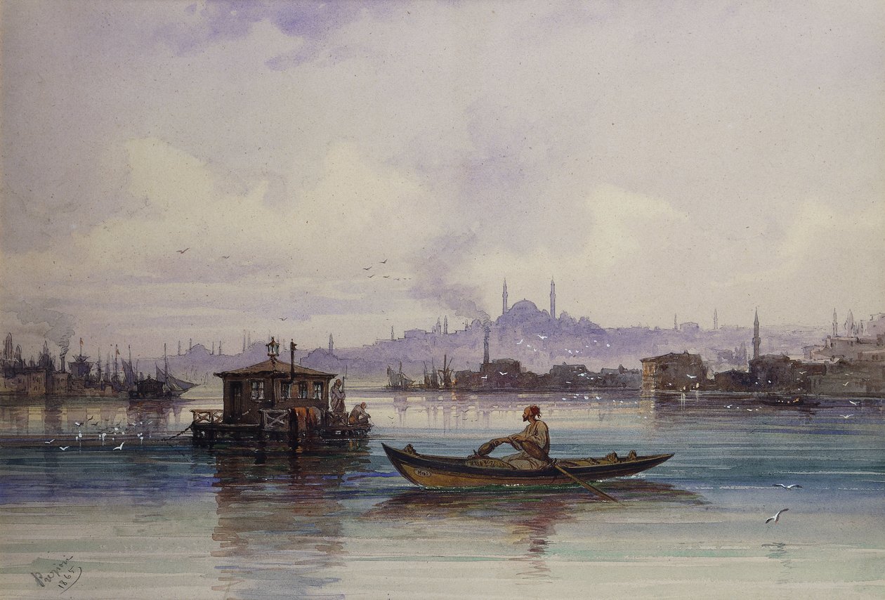 På Bosporen, 1865 av Amadeo Preziosi
