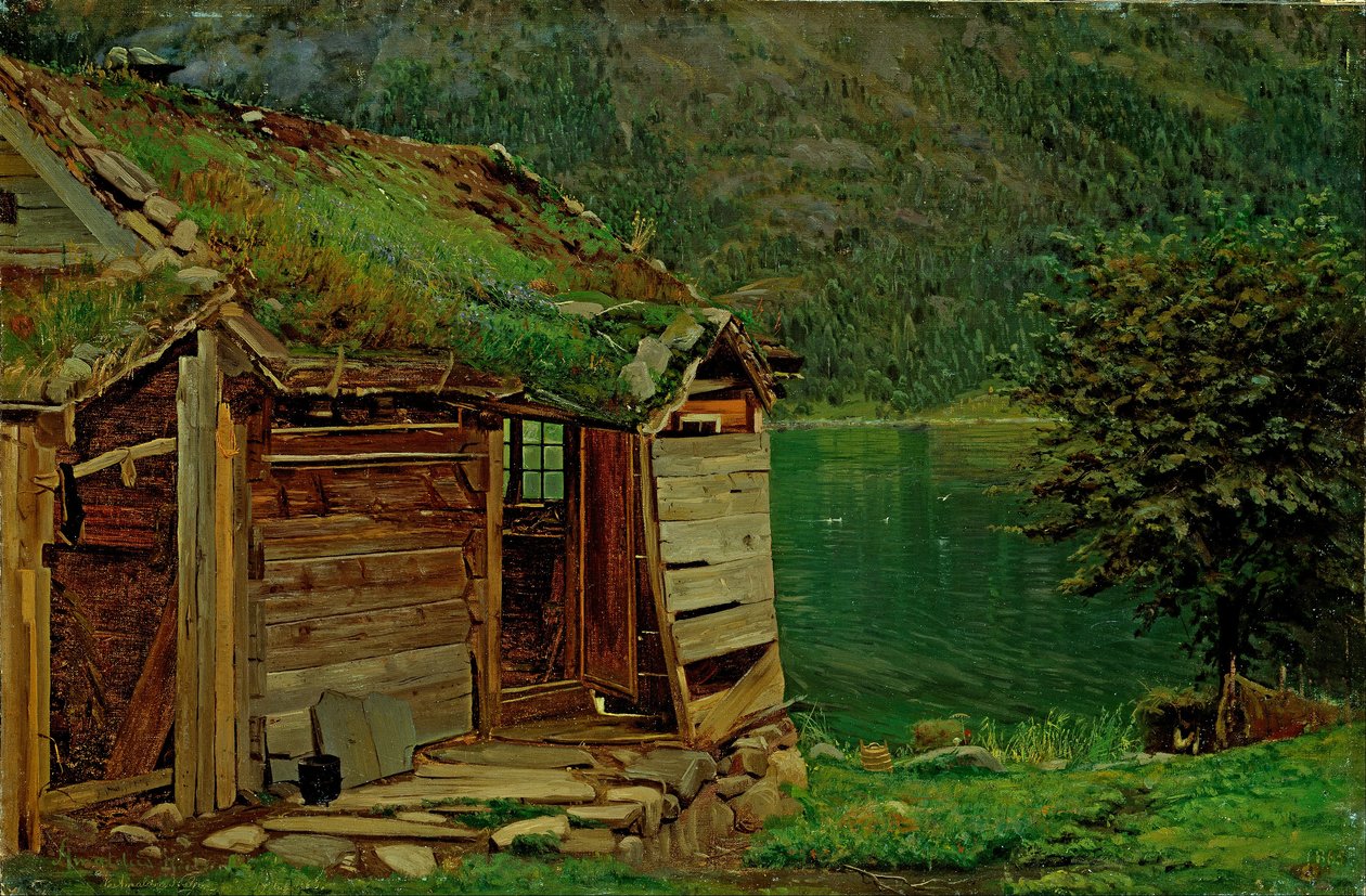 Bondgård vid Balestrand av Amaldus Nielsen