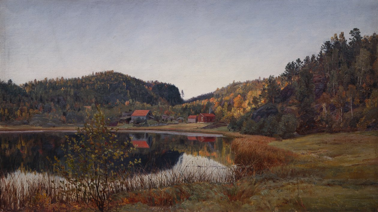 Trom Tjenndalen nära Risør av Amaldus Nielsen