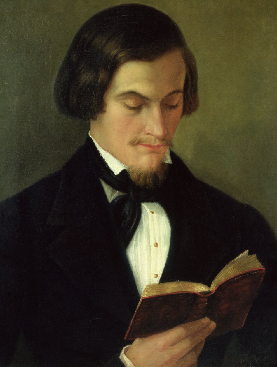 Porträtt av poeten Heinrich Heine (1797-1856) 1842 av Amalia Keller