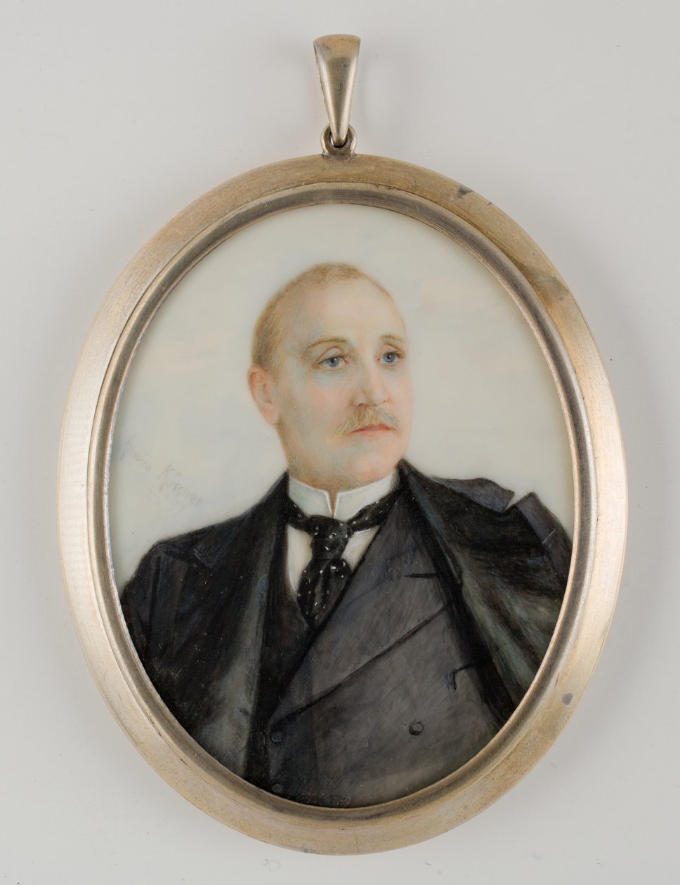 Porträtt av en man, möjligen Richard Townsend av Amalia Kussner