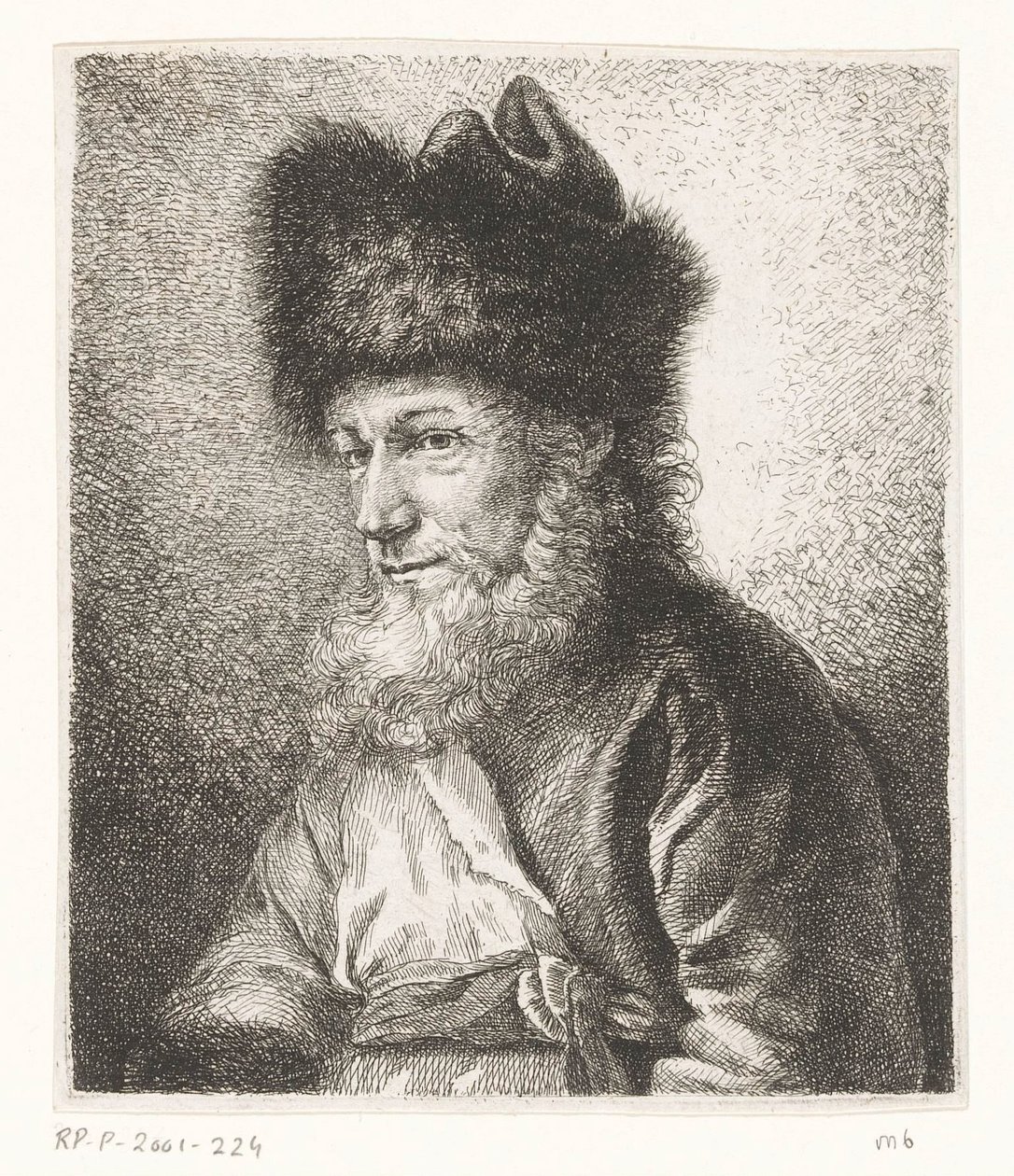 Porträtt av Michel Hirsch, rabbin i Potsdam av Amalie Baader