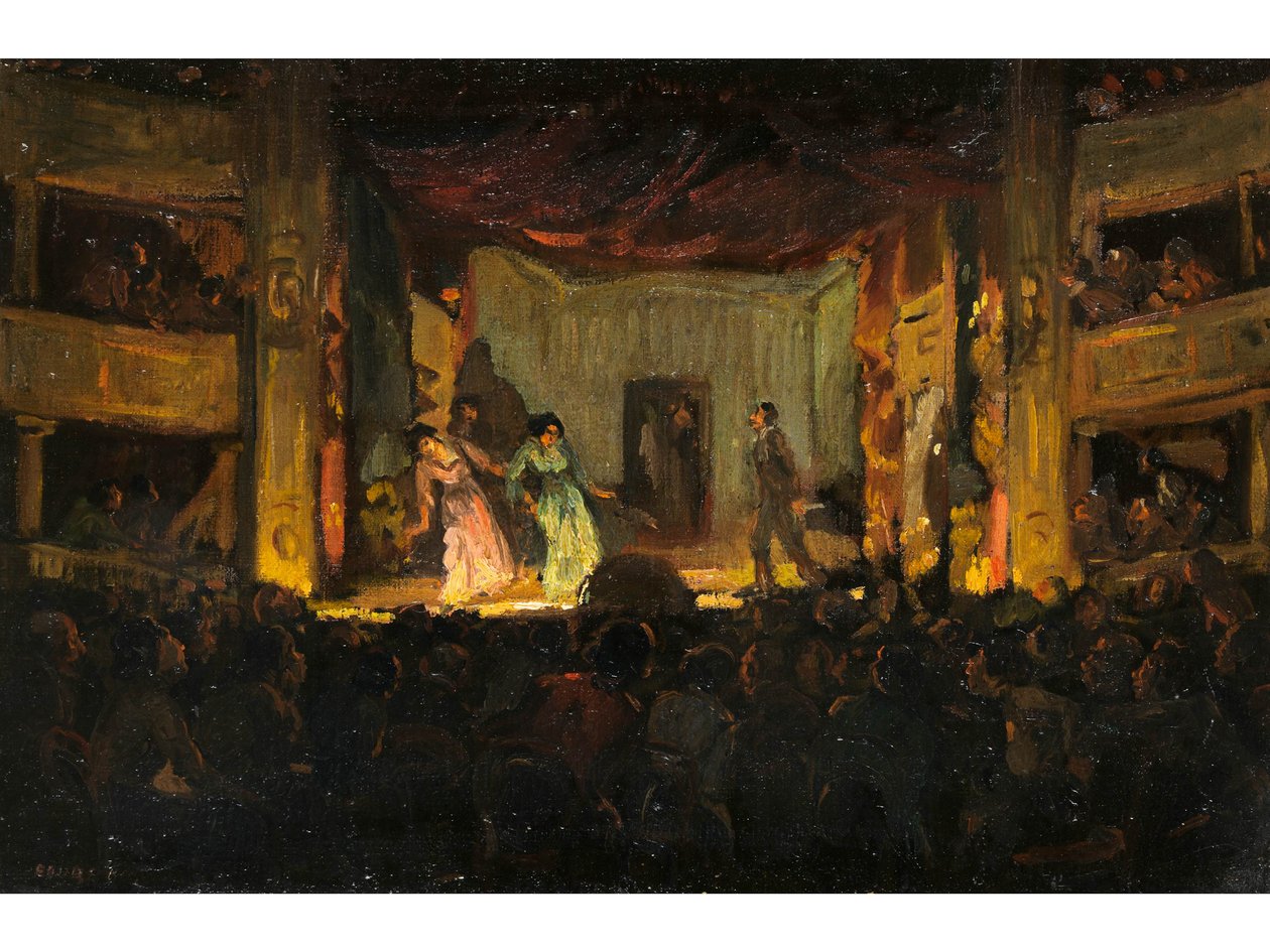 Amandus Faure Populärteatern San Francesco i Neapel av Amandus Faure