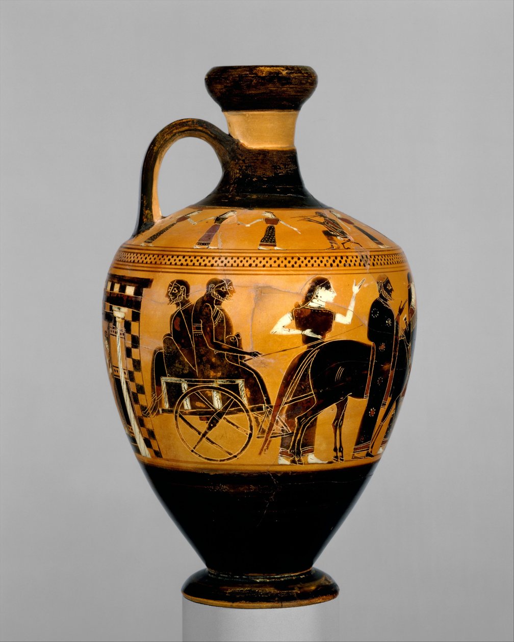 Lekythos, ca 550-530 f.Kr. (terrakotta) av Amasis Painter