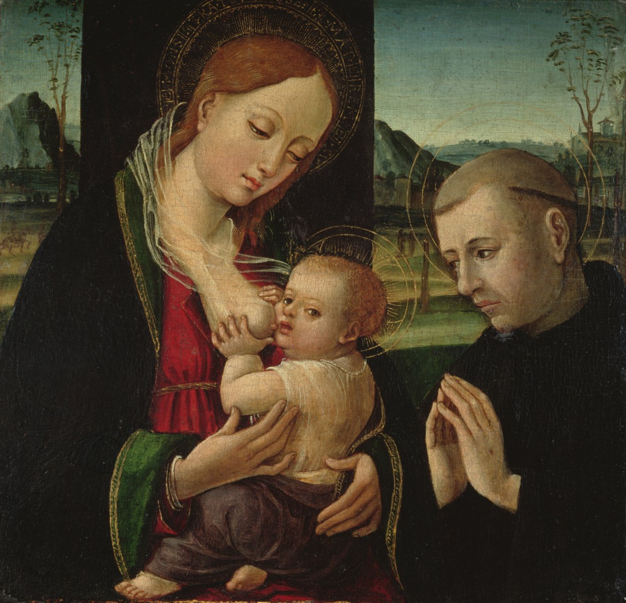 Madonna som matar Kristusbarnet, ca 1500-30 av Ambrogio Bergognone