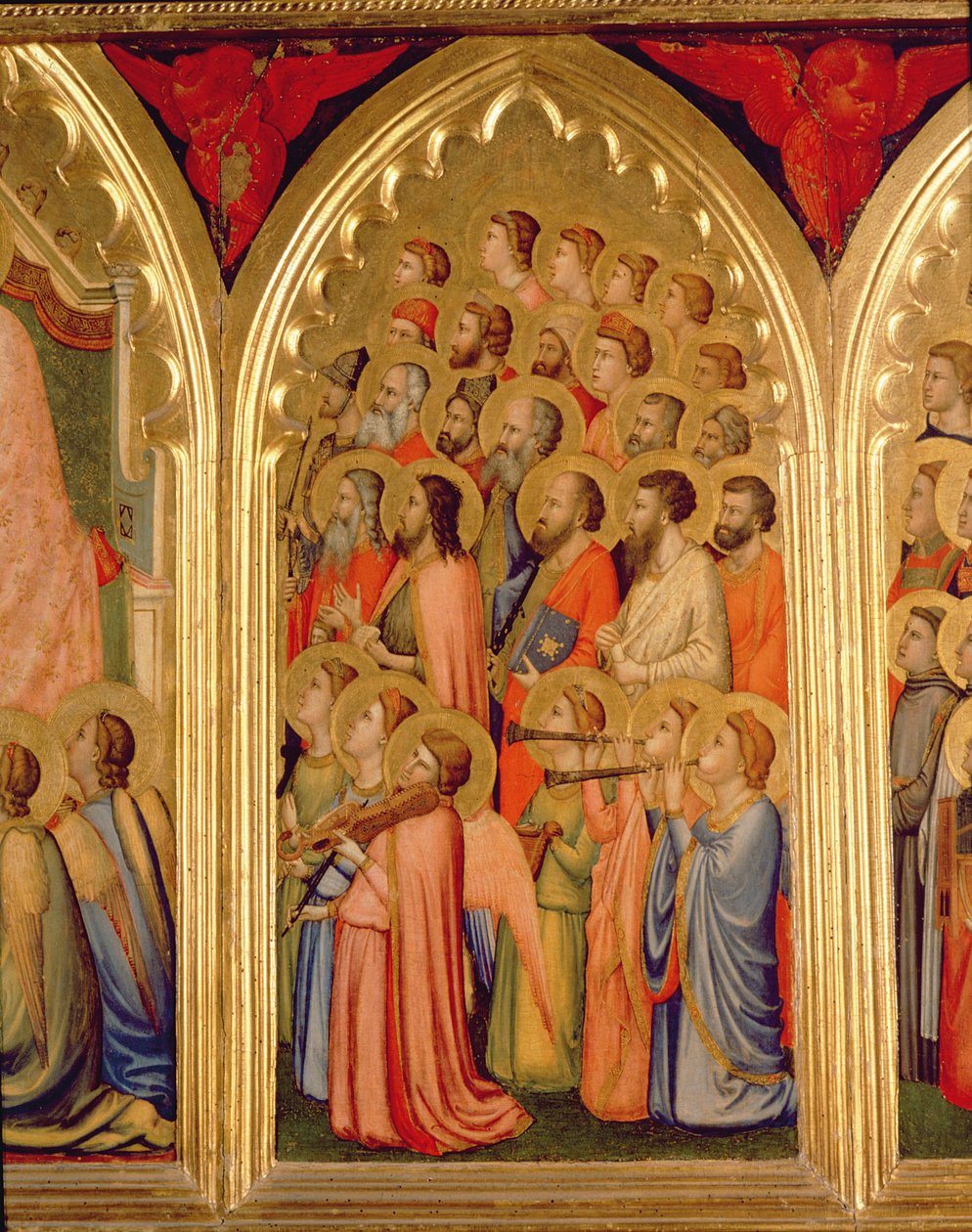 Kröning av Jungfrupolyptyken (mitten höger panel) (se även 66540-66551) av Ambrogio Bondone Giotto