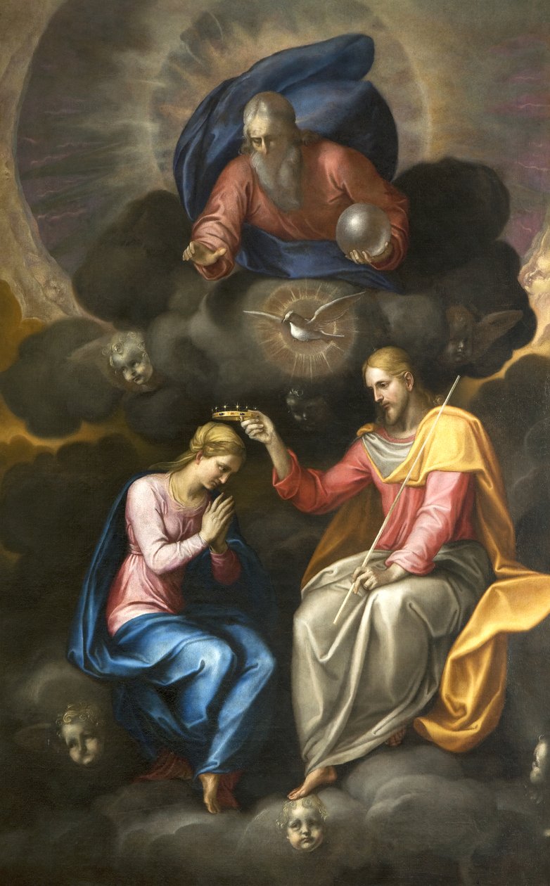 Jungfruns kröning, 1581 av Ambrogio Giovanni Figino